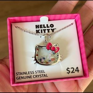 Only 1 Left! HELLO KITTY-NWT Floating Crystals Pendant Necklace